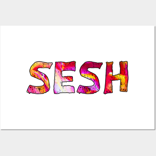 The sesh red and pink design Posters and Art